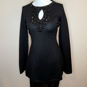 NWT Esperanza long sleeve, sweater tunic, black size medium